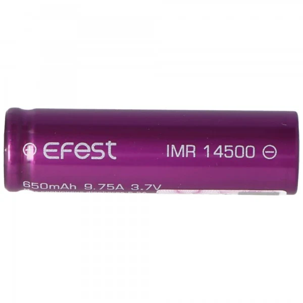 Efest IMR 14500 3,7V 650mAh (Pluspol flach) Li-Ion Akku