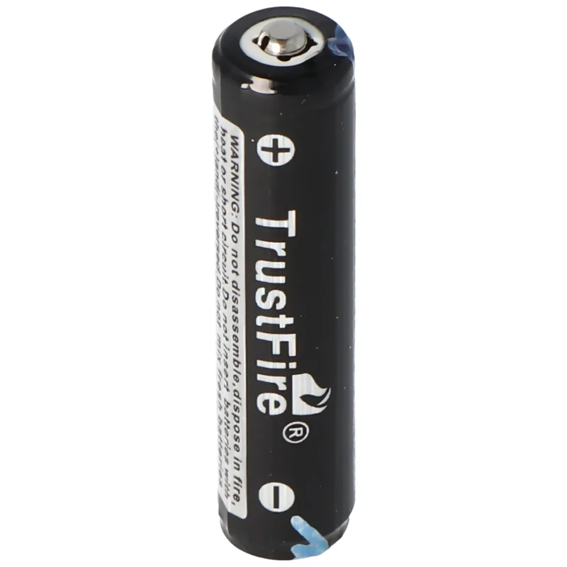 Trustfire 10440 300mAh 3,6V - 3,7V geschützte Li-Ion-Zelle Flame, mit Kopf 46,22x10,17mm