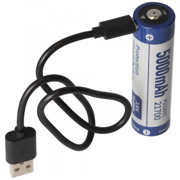 Keeppower 21700 3,7V 5000mAh PCB Schutz inkl. USB-C P2150TC (ohne Kabel) Li-ion Akku