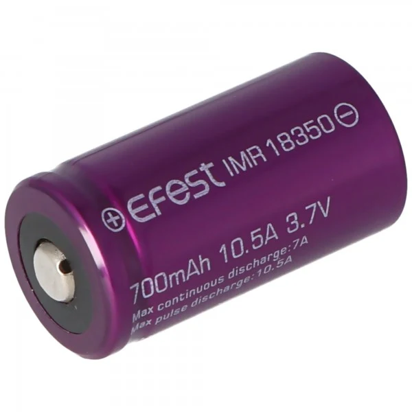 Efest Purple IMR18350 3,7V 700mAh (Pluspol erhöht) Li-Ion Akku