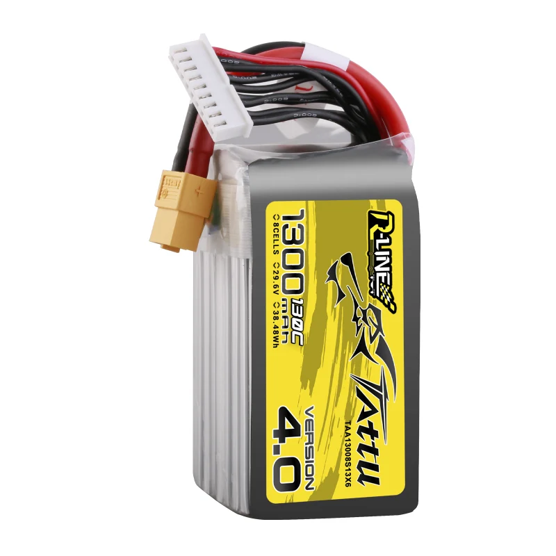 Tattu R-Line Version 4.0 8S 1300mAh 29,6V 130C 8S1P XT60 Lipo Akku