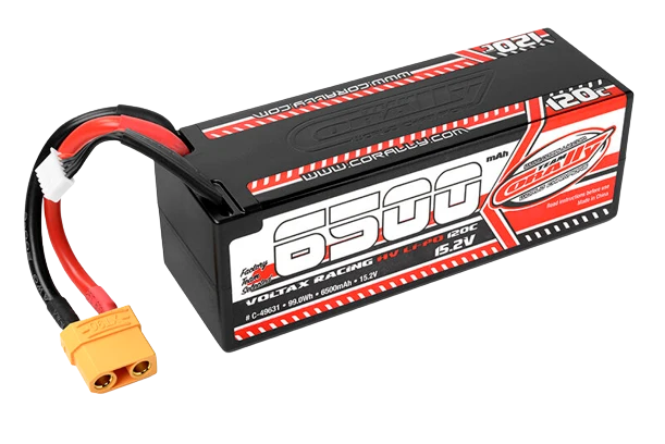 Team Corally C-49631 Voltax 120C Lipo Hv Battery 6500 Mah 15.2V Stick 4S Hard Wire Xt90