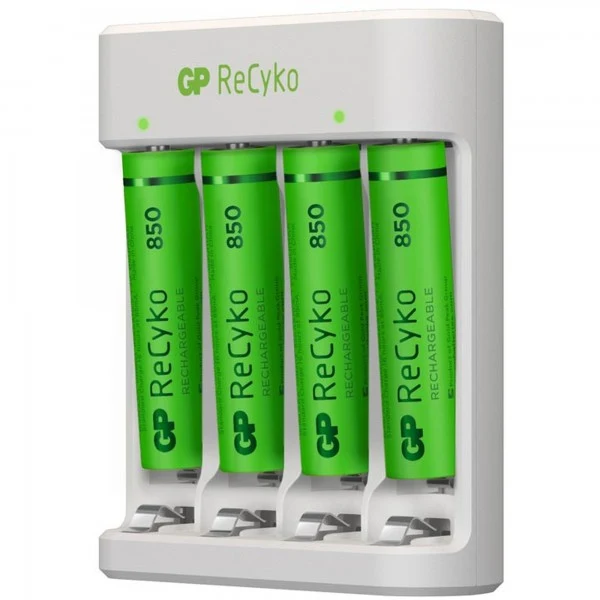 GP ReCyko Batteries USB-Ladegerät GP E411 inkl. 4x 1,2V AAA Micro 1,2V 850mAh Akkus