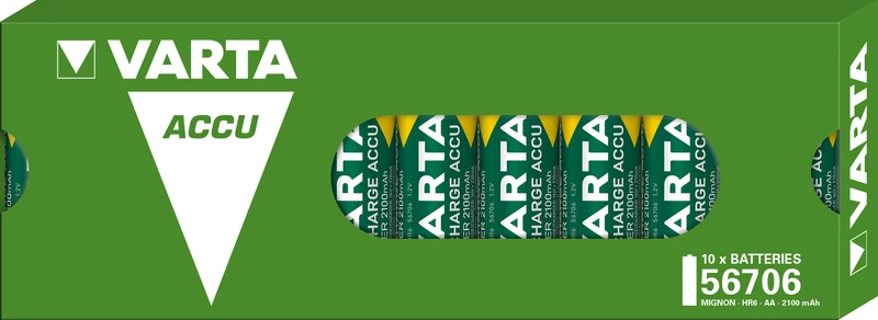 Varta Akku NiMH Mignon AA HR06 1,2V 2100mAh (10er-Pack)