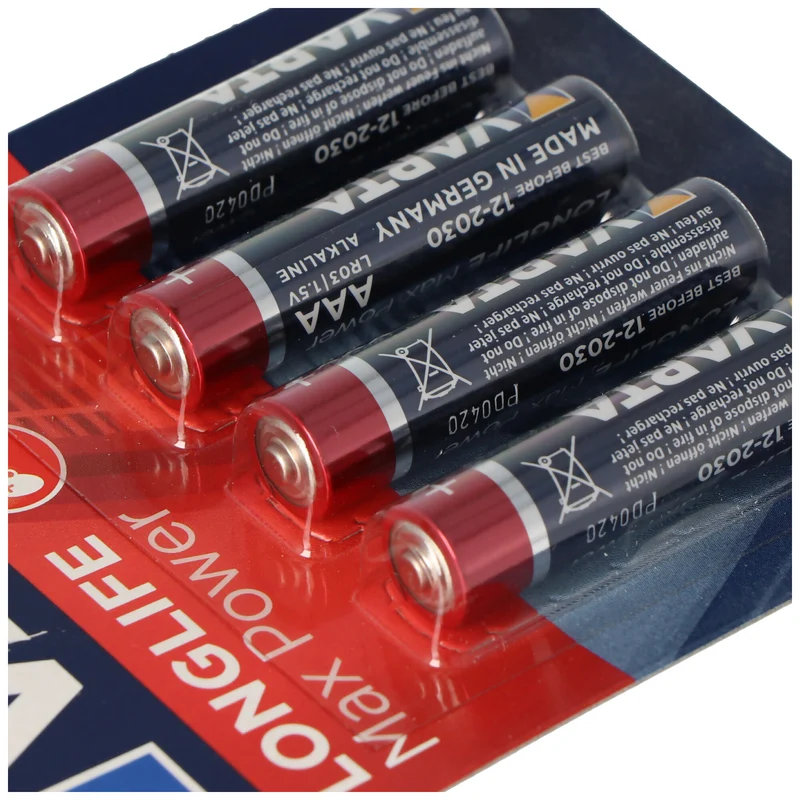 Varta Longlife Max Power 4703 Micro AAA Batterien 4er Pack