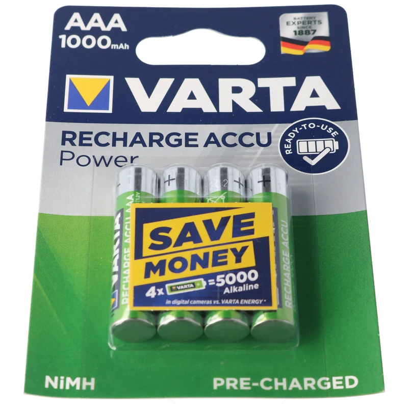 VARTA Akku AAA 1000mAh Micro LR03 4er Pack