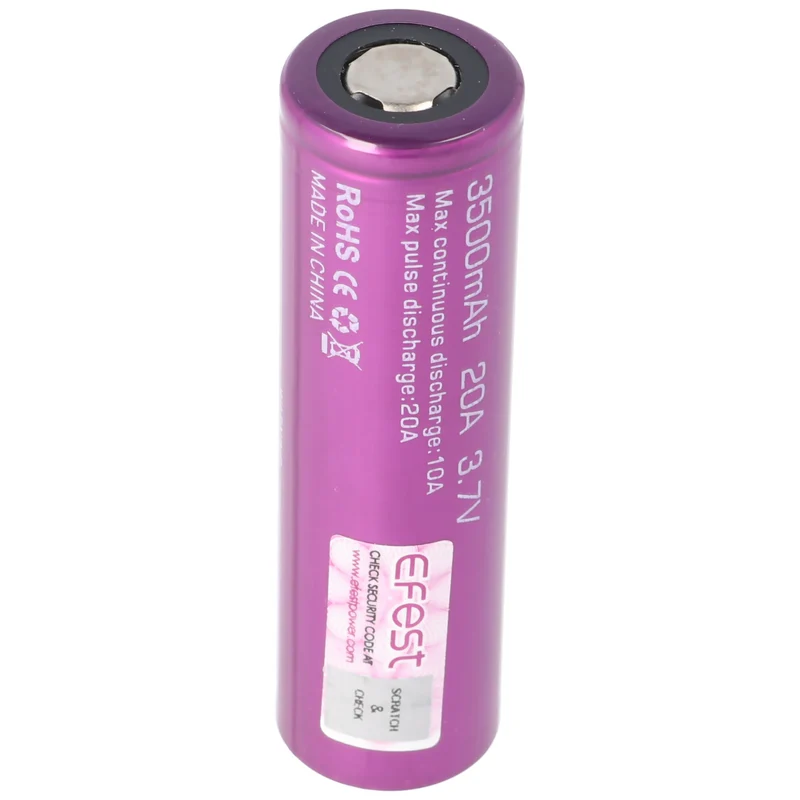 Efest Purple IMR 18650 3500mAh Li-Ion 3,7V Flat Top Akku