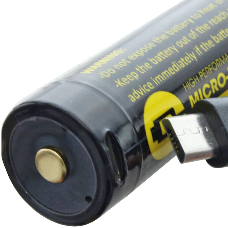 AccuCell 18650 Akku Micro-USB-Ladebuchse 3,7V 3300mAh Li-Ion Akku
