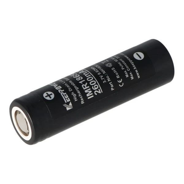 Keeppower IMR18650 Plus 2600mAh 3,7V (US18650VTC5A) 2600mAh (Flat Top) inkl. Akkuschutzbox