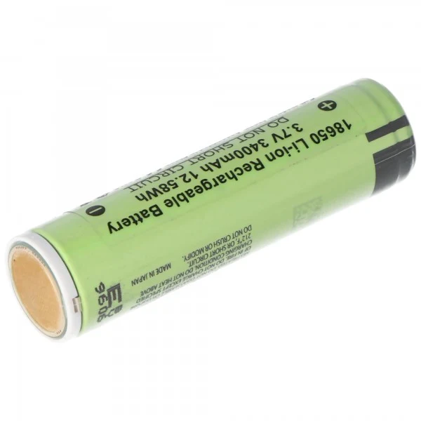 Panasonic 3400mAh Akku für 3.7V 18650ICR für Steel 10W wiederaufladbare LED-Taschenlampe