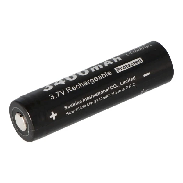 Soshine 18650 3400mAh 3,6V-3,7V Li-Ion Akku PCB geschützt Panasonic Zelle
