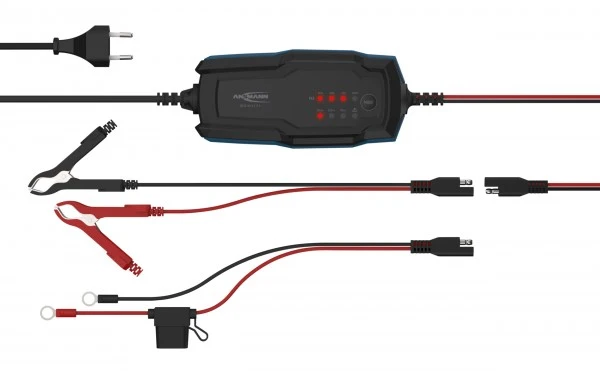 Ansmann BC 6-12V/2A 8-Stufen Kfz-Ladegerät für 6V und 12V Blei-Säure-, Blei-Gel- und Blei-Vlies-Batterien, sowie 12V LiFePO4 Batterien