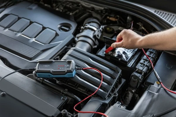Ansmann BC 6-12V/2A 8-Stufen Kfz-Ladegerät für 6V und 12V Blei-Säure-, Blei-Gel- und Blei-Vlies-Batterien, sowie 12V LiFePO4 Batterien