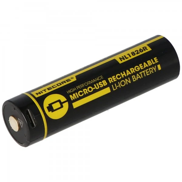 Nitecore Li-Ion Akku 18650 - 3,7V 2600mAh - NL1826R USB
