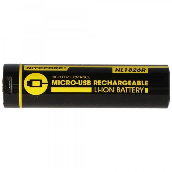 Nitecore Li-Ion Akku 18650 - 3,7V 2600mAh - NL1826R USB