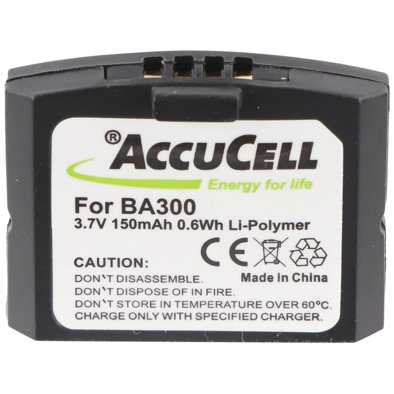AccuCell Akku Sennheiser RS4200 Li-Polymer Akku 500898, BA 300, HC-BA300, NCI-PLS100H, 150mAh