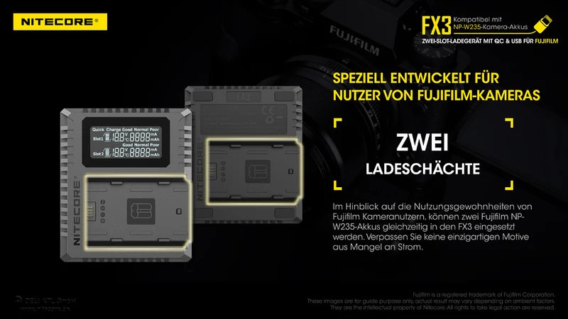 Nitecore FX3 - für Fuji Cameras