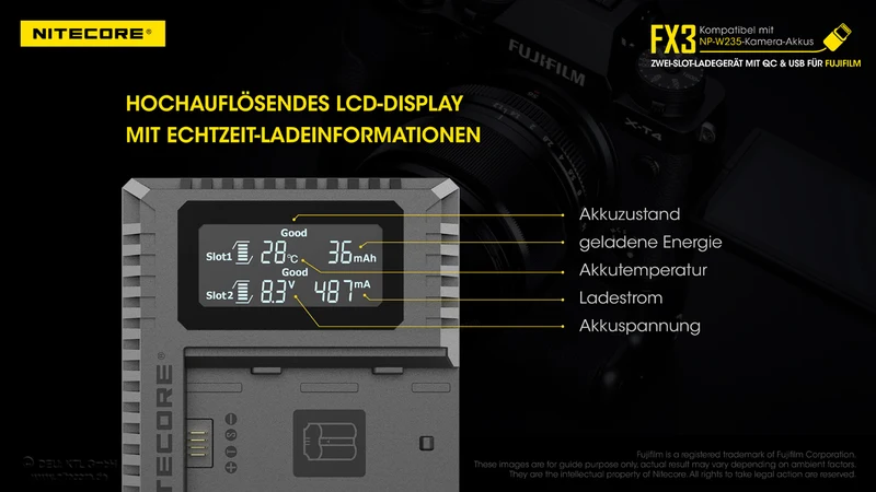 Nitecore FX3 - für Fuji Cameras