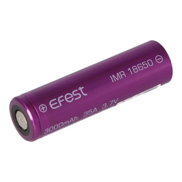 Efest Purple IMR 18650 3000mAh 3,6V - 3,7V 3000mAh (Flat Top) inkl. Akkuschutzbox