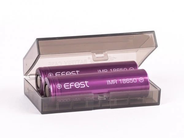 Efest Purple IMR 18650 3000mAh 3,6V - 3,7V 3000mAh (Flat Top) inkl. Akkuschutzbox