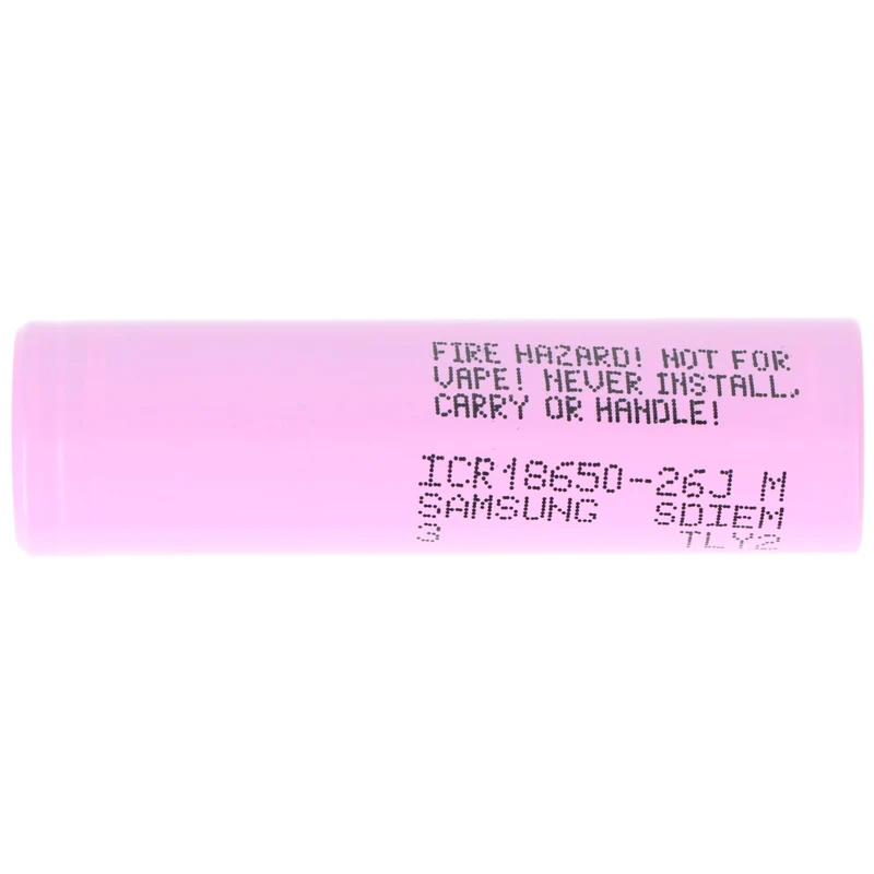 Samsung ICR18650-26J 2600mAh, 3,6V - 3,7V ungeschützt