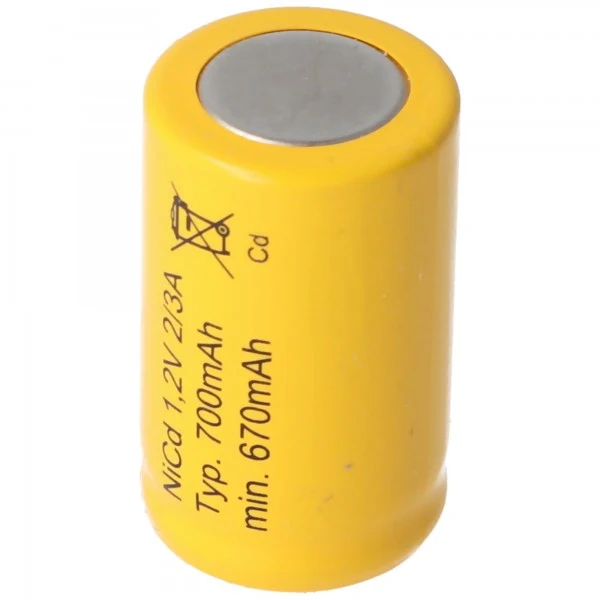 Accuell KR-600AE 1.2V 700mAh NiCd Akku 2/3A