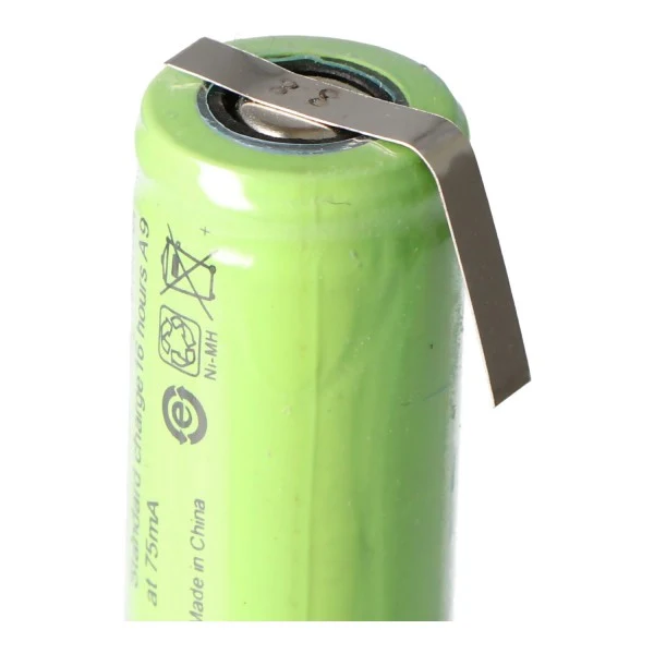 AccuCell NiMH AkkuPack 2,4 Volt, 750mAh, 47,7x14,5mm für Zahnbürsten