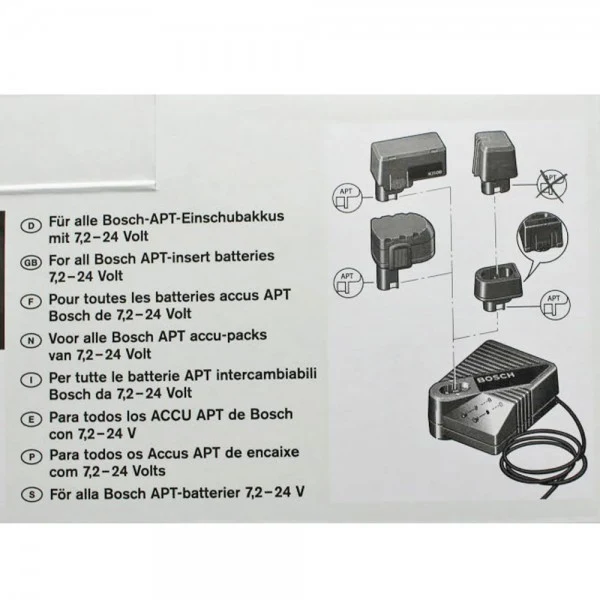 AccuCell Ladegerät Bosch Werkzeug-Akku 4,8 bis 18 Volt NiMH