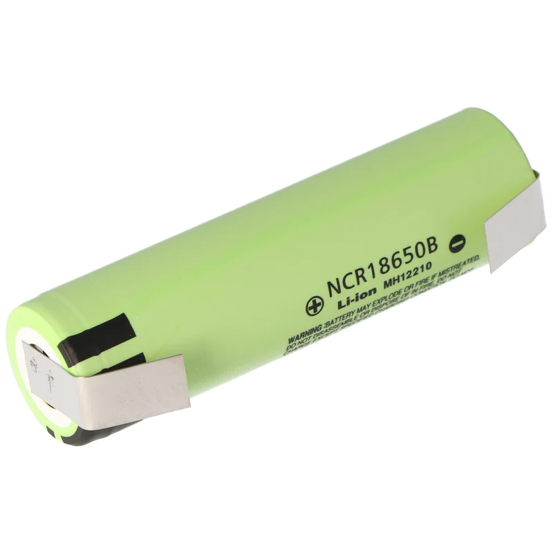 Panasonic NCR18650B 3,6V - 3,7V 3400mAh Li-Ion Akku Lötfahne U-Form