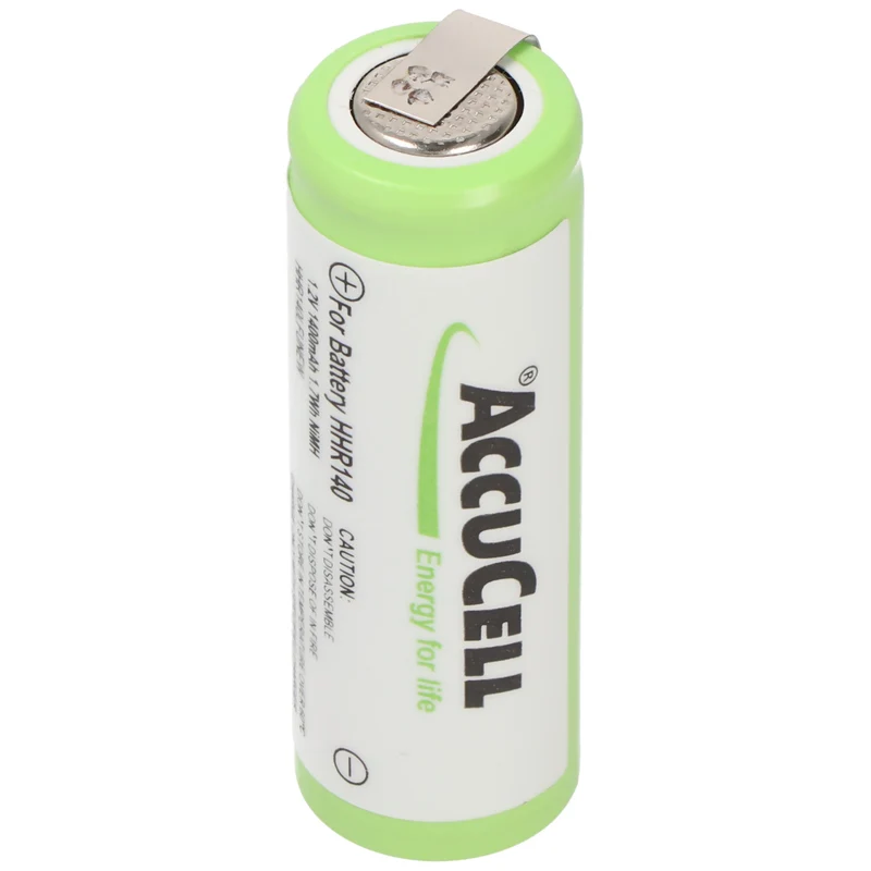 AccuCell NiMH Akku 1,2V 1400mAh 4/5AA Lötfahne U-Form