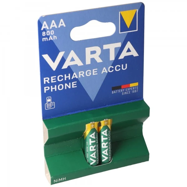 Varta T398 Phone Power Akku Micro/AAA 800mAh 2er Pack T398