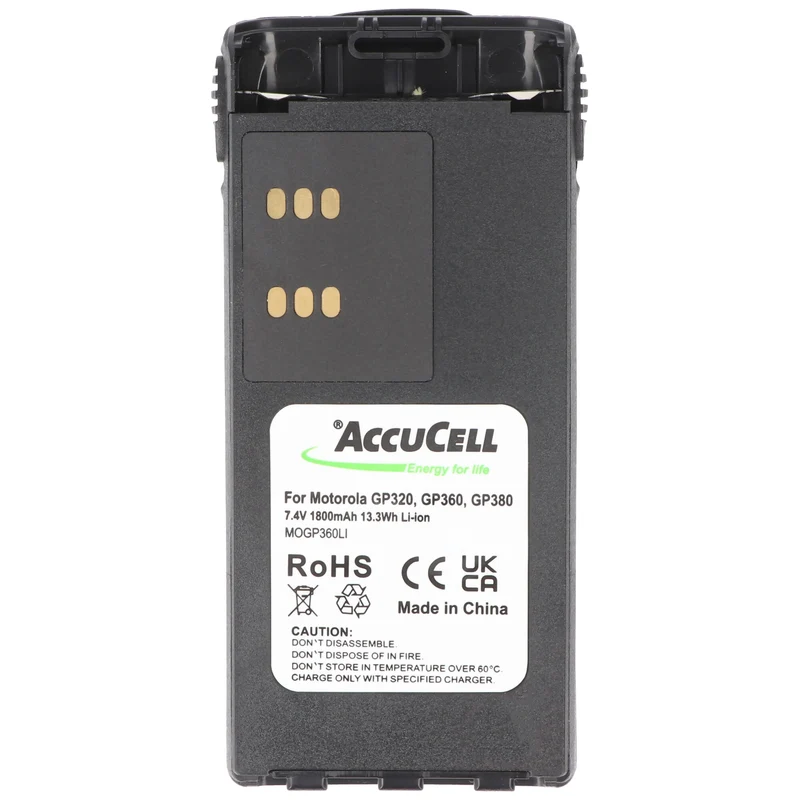 AccuCell Akku für Motorola GP320, GP340, GP360, HNN9008 1800mAh
