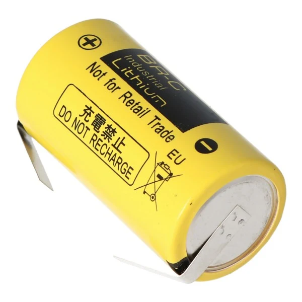BR-C Panasonic Lithium Batterie Baby mit Lötfahnen in U-Form zum anlöten, BR26500