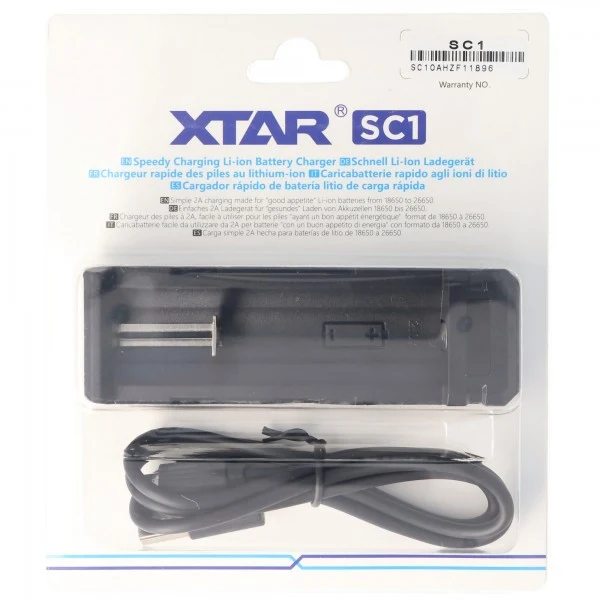 XTAR Schnell-Ladegerät für Li-Ion Akku 3,6 - 3,7V 20700, 21700 bis 75mm