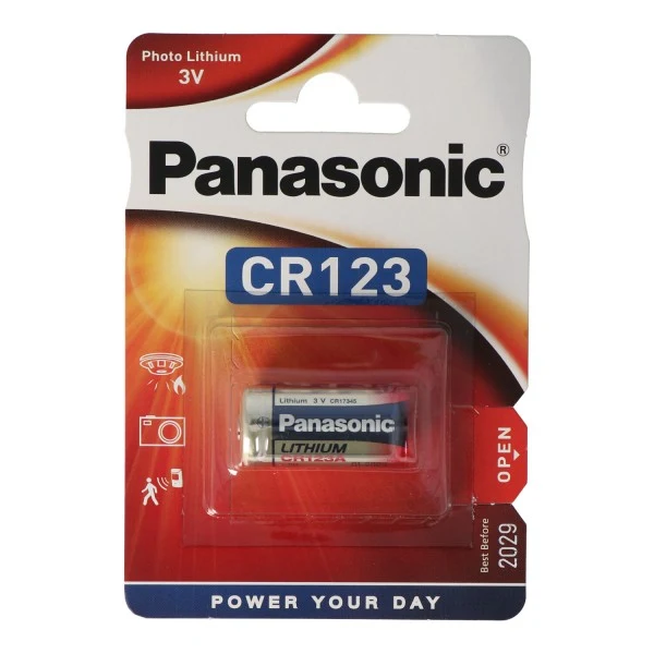 Panasonic CR123A 3V 1400mAh Lithium Batterie Photo