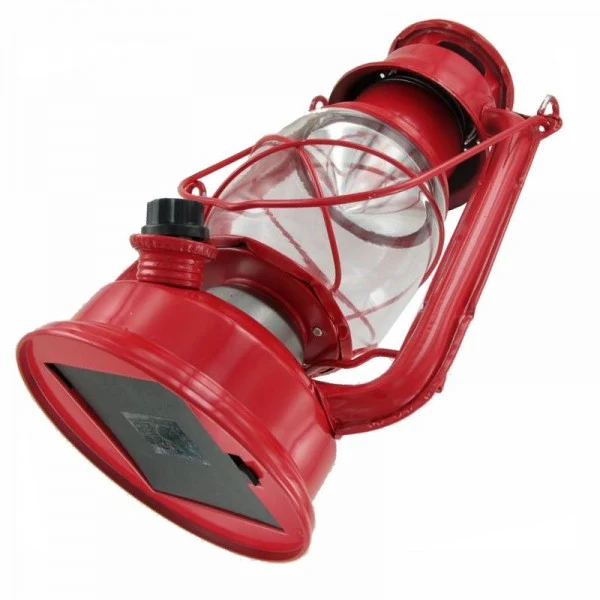 AccuCell Retro LED Sturm-Laterne Silber 12 helle LED voll dimmbar, Batteriebetrieben