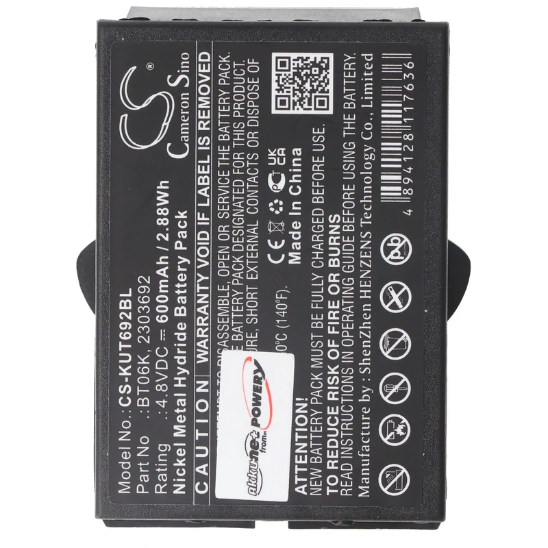 AccuCell 4.8V Akku für Ikusi TM70, BT06K, NiMH, 4,8V, 600mAh, 2,9Wh