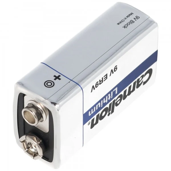 Camelion Marken Lithium Batterie 9 Volt, E-Block, ER9V, U9VL, U9VL-J, U9-VL, U-9VL ideal für Rauchmelder, Messgeräte