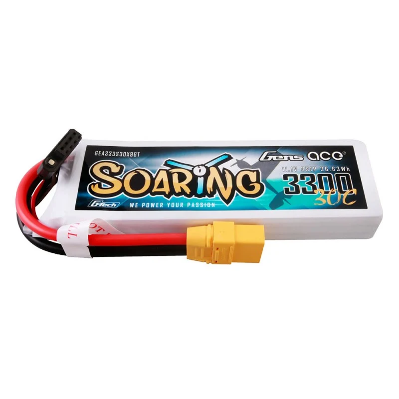 Gens Ace G-Tech Soaring 3S 3300mAh 11,1V 30C 3S1P Lipo XT90