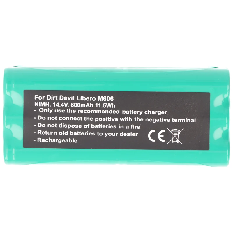 AccuCell Akku Dirt Devil Libero M606 Akku 0606004, Dirt Devil 0607004 Akkupack 800mAh