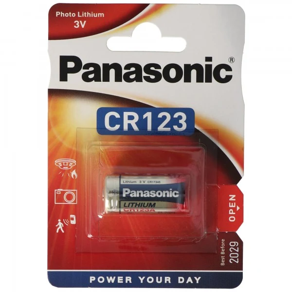 Ersatzbatterie secuENTRY-Zylinder Lithium CR 123A Batterie von Panasonic