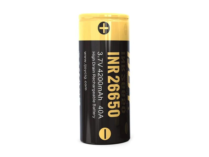 iJoy INR26650 mit 4200mAh, 3,6V - 3,7V, Li-Ionen-Akku (Pluspol flach)