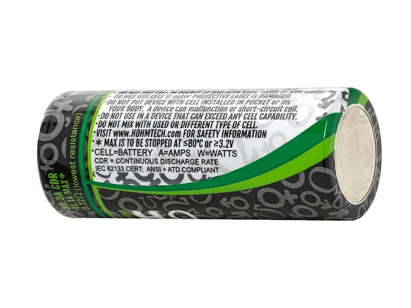 HohmTech GROWN² 26650 mit 4244mAh und max. *41,1A Li-Ionen-Akku NMC 3,6V - 3,7V