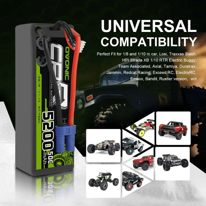 Ovonic Car 3S 5200mAh 11,1V 50C Hardcase EC5 Lipo Akku