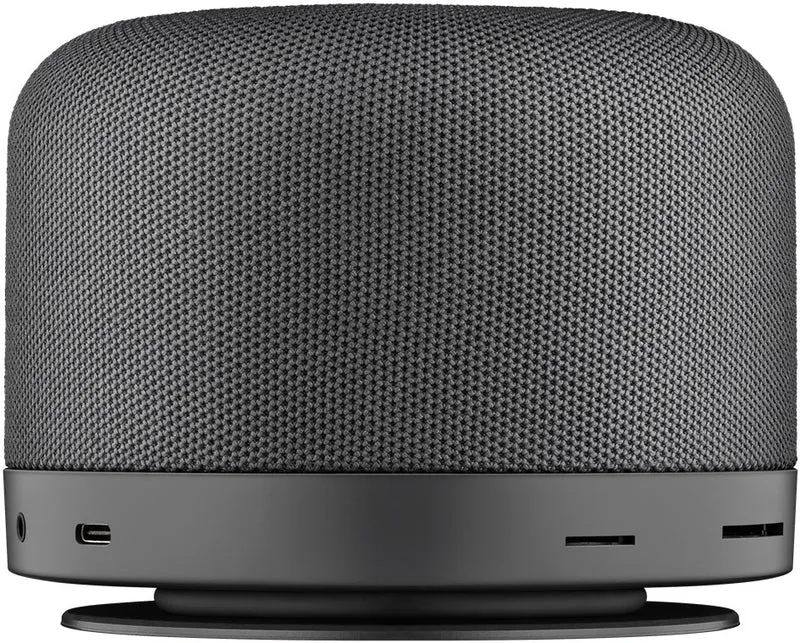 Goobay USB-C 12 in 1 Multiport Dock mit Wireless Fast Charging, vereint die gängigsten Anschlüsse, Stromabgabe 100 W, integrierter Multimedia-Lautsprecher