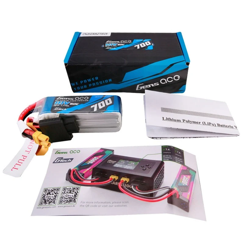 Gens Ace G-Tech 3S 700mAh 11,1V 60C 3S1P Lipo XT30