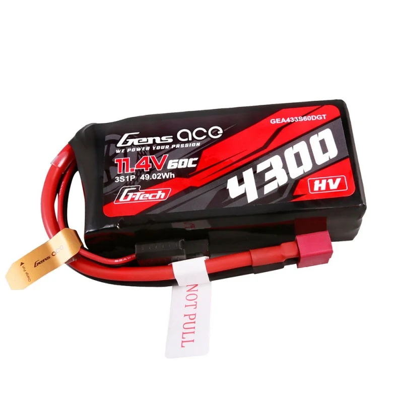 Gens Ace G-Tech 3S 4300mAh 3S1P 11,4V 60C Lipo T-Stecker