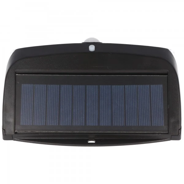 AccuCell Wandlicht LED Solar Sicherheitslicht inkl. 18650 Li-ion Akku mit Solarpanel
