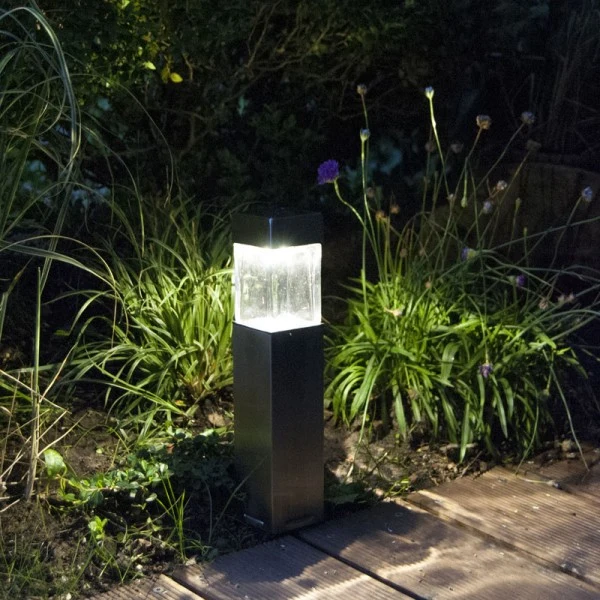 EZ Solar 4er Set LED Solar-Wegeleuchte GL004NP4EZ, rostfreier Edelstahl