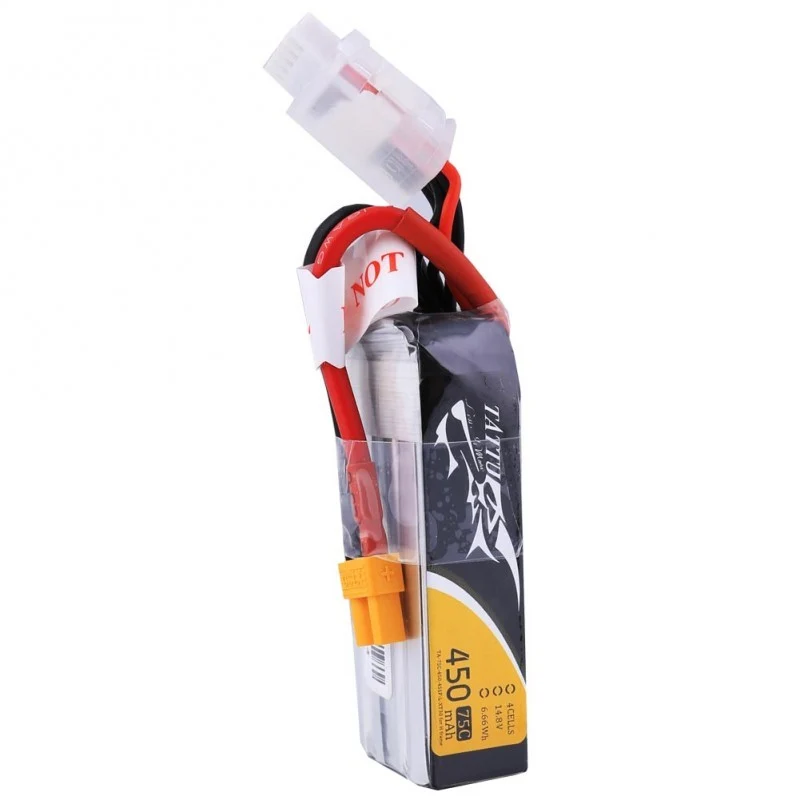 TATTU 4S 450mAh 14,8V 75C 4S1P XT30 – lange Größe für H-Rahmen